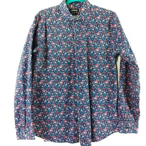 EXPRESS MENS FLORAL BUTTON SHIRT